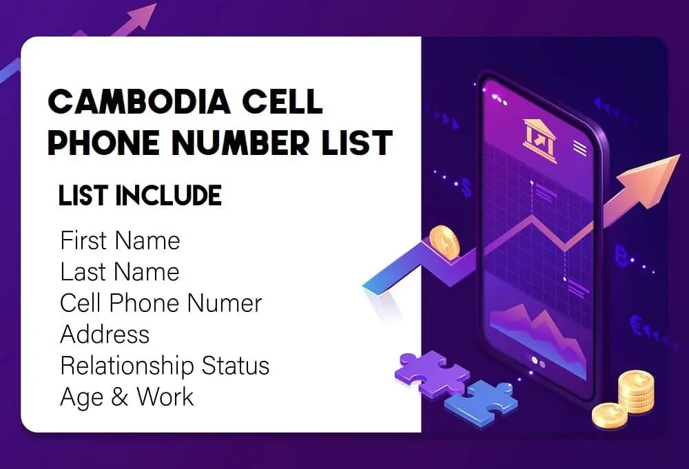 Cambodia phone number data