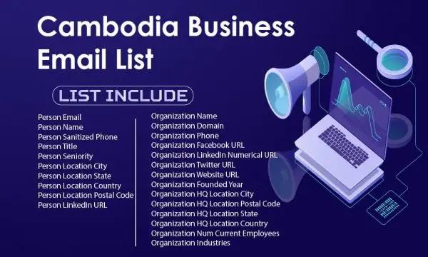 Cambodia business email data