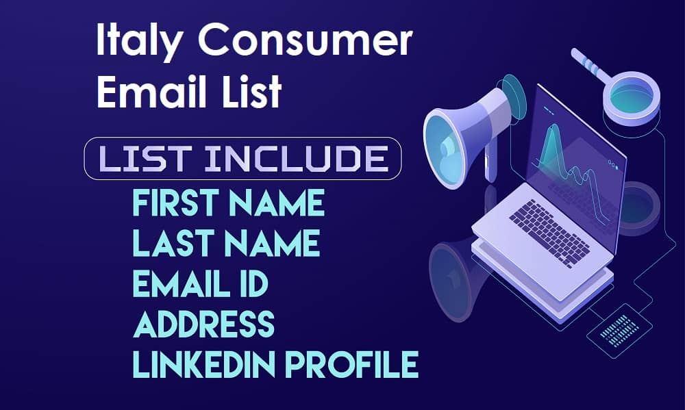 قائمة البريد الإلكتروني للمستهلكين في إيطاليا