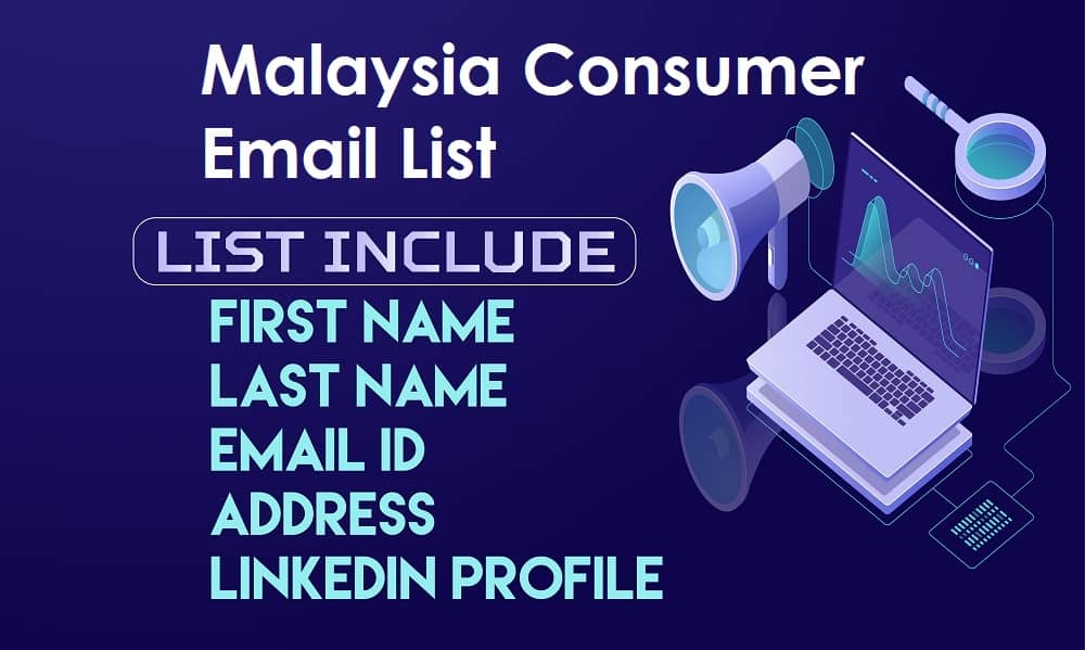 قائمة البريد الإلكتروني للمستهلكين في ماليزيا