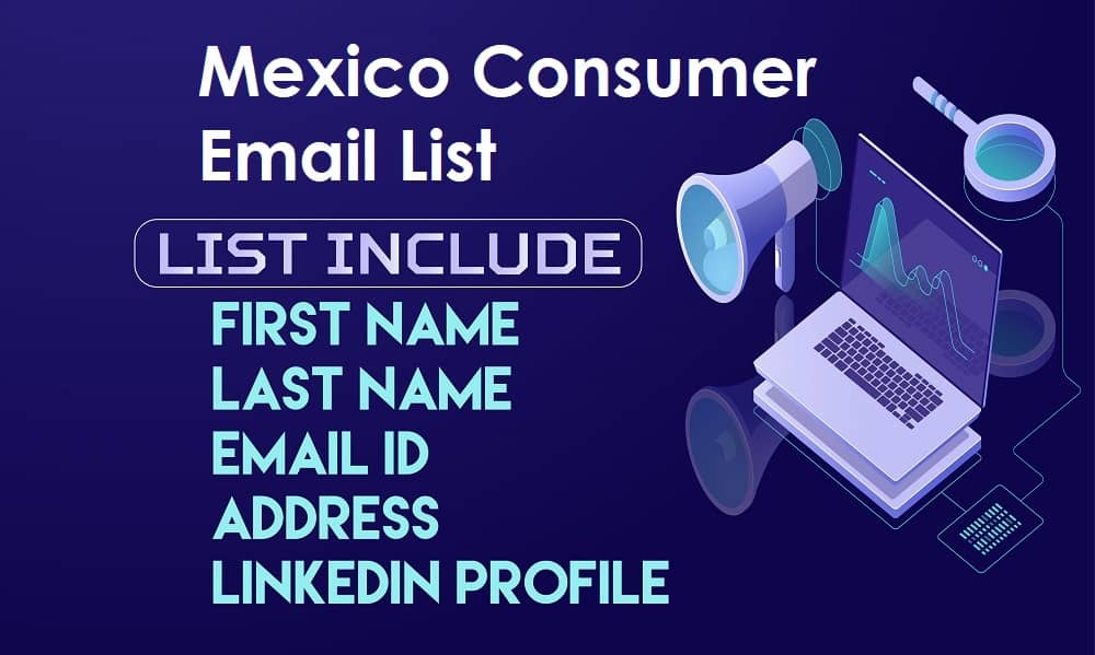 قائمة البريد الإلكتروني للمستهلكين في المكسيك