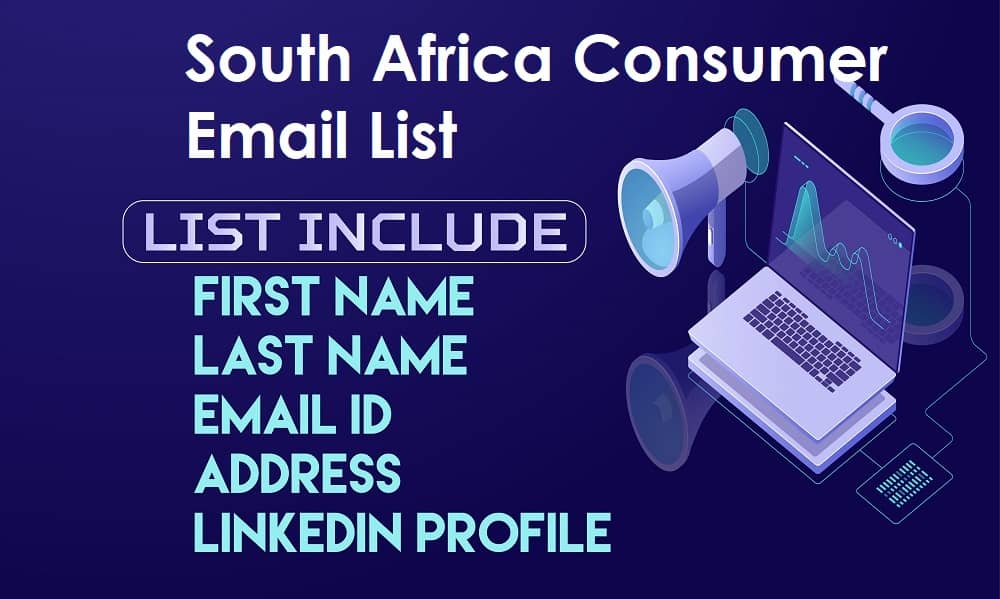 قائمة البريد الإلكتروني للمستهلكين في جنوب إفريقيا